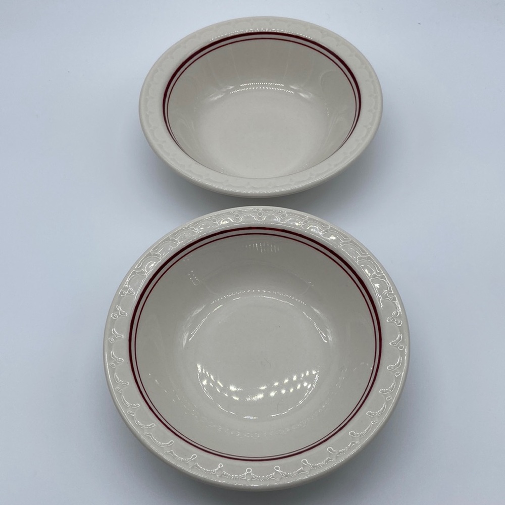 2 Vintage Syracuse China Restaurant Small Rimmed Bowls